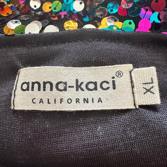 Anna-Kaci Women's Glam Off-Shoulder Multi-Colored Sequin Top Size XL - Picture 9 of 14